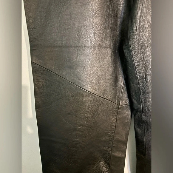 Wilsons Leather Black Faux Leather Straight Leg Trousers - Picture 3 of 11
